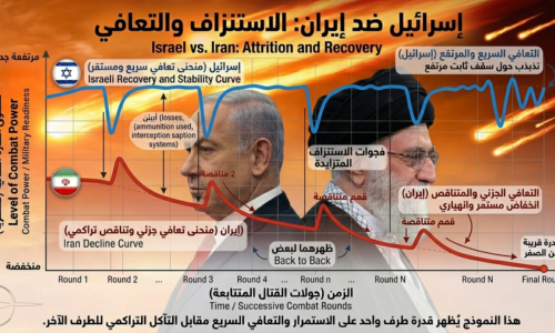 صورة مولدة بالذكاء الصناعي تعبر عن حرب الاستنزاف المتحكم فيها
