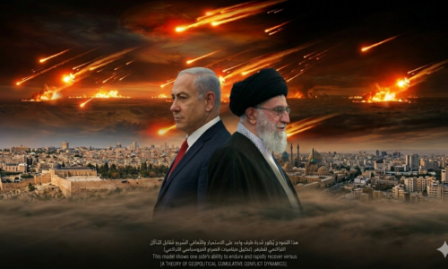 صورة مولدة بالذكاء الصناعي تعبر عن حرب الاستنزاف المتحكم فيها