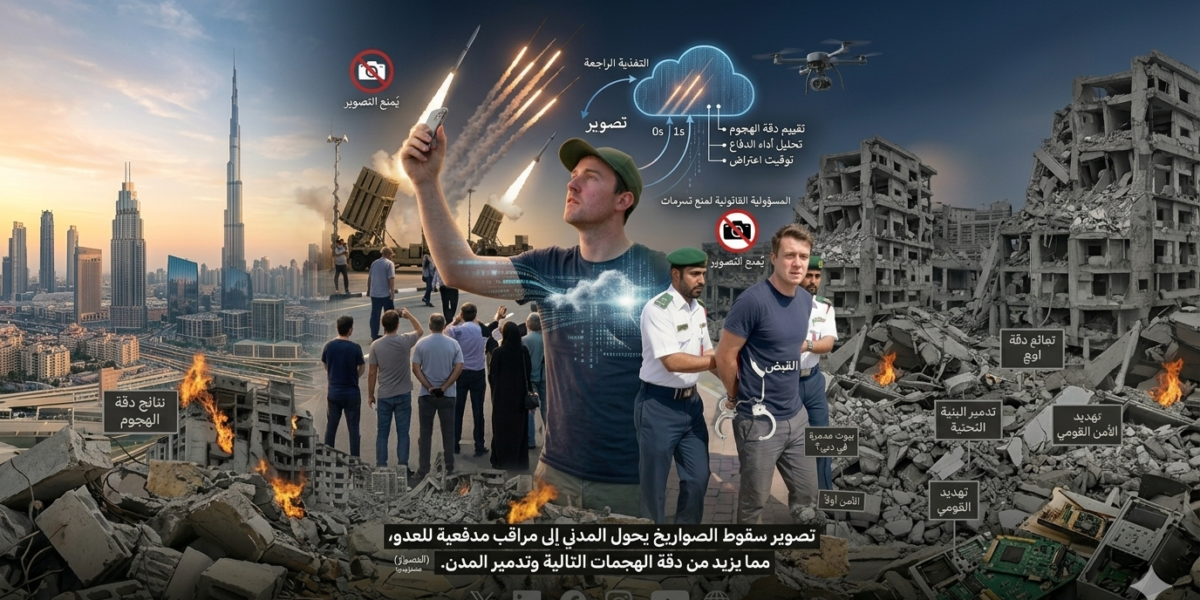 صورة مولدة بالذكاء الاصطناعي تعبر عن سبب حظر دول الخليج وإسرائيل تصوير الصواريخ الإيرانية