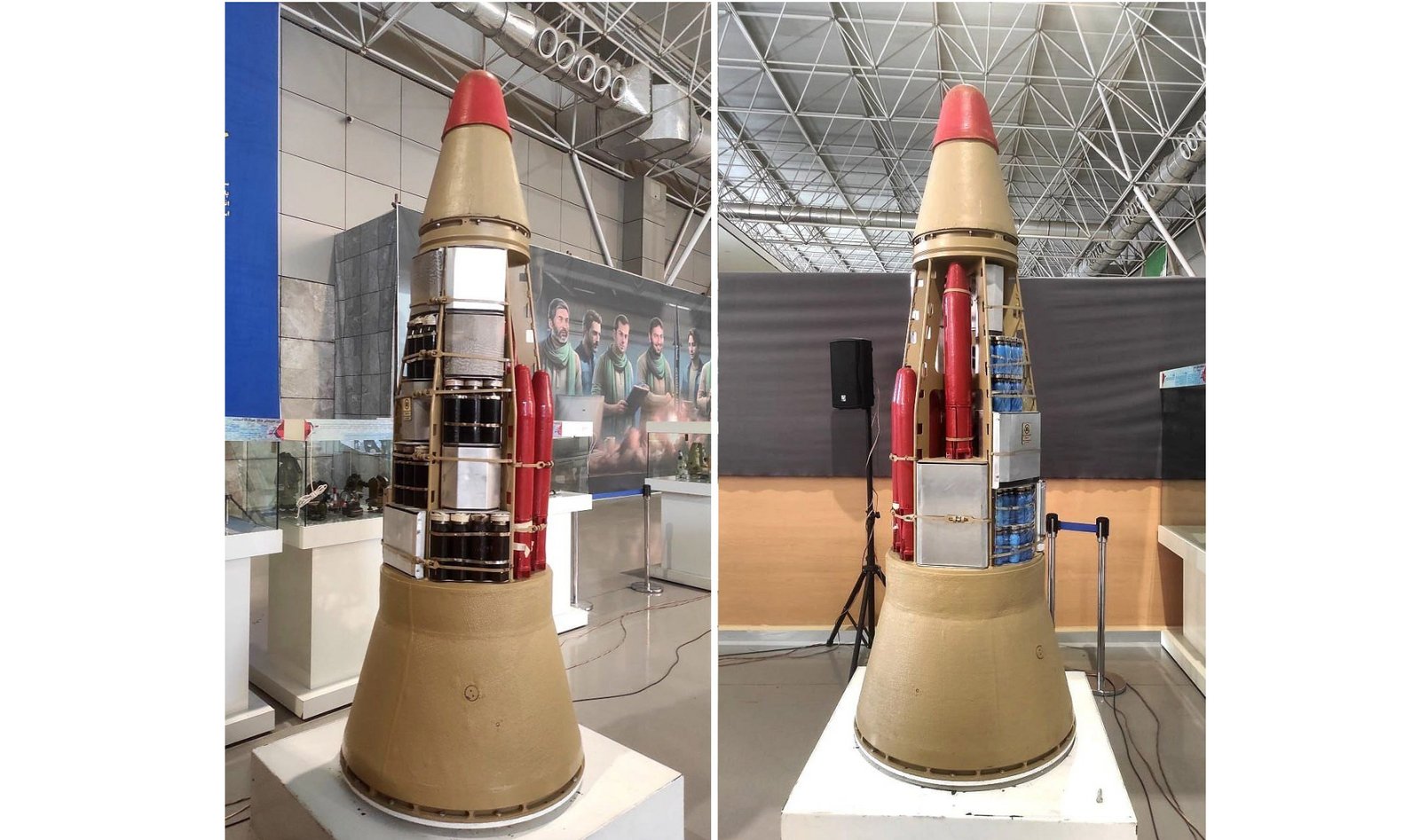 صورة مركبة اعادة الدخول الانشطارية الايرانية من احدى المعارض